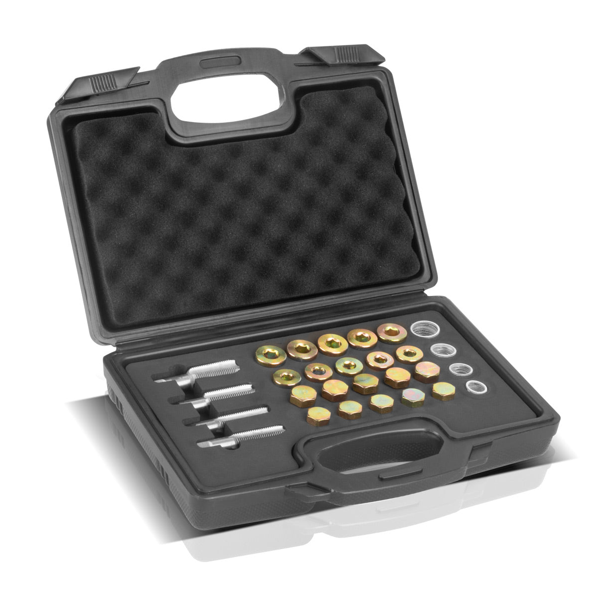 STAHLWERK set di riparazione per tappo di scarico dell'olio 64 pezzi kit di riparazione per filettatura di scarico dell'olio | Riparazione discussione | toccare | Strumento per il cambio dell'olio | Kit di riparazione filo | Kit riparazione coppa olio