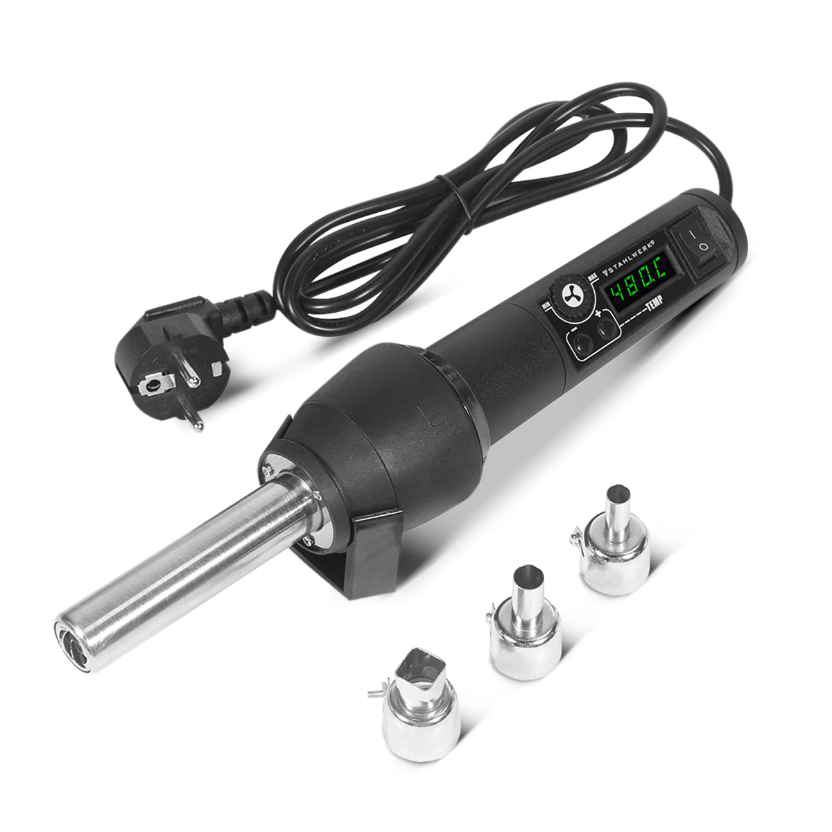 STAHLWERK soldering station hot air blower HLG-480 ST with 700 W and 100 - 480°C soldering device | Soldering iron | Soldering gun | Hot air gun for hot air, soldering, rework and desoldering work