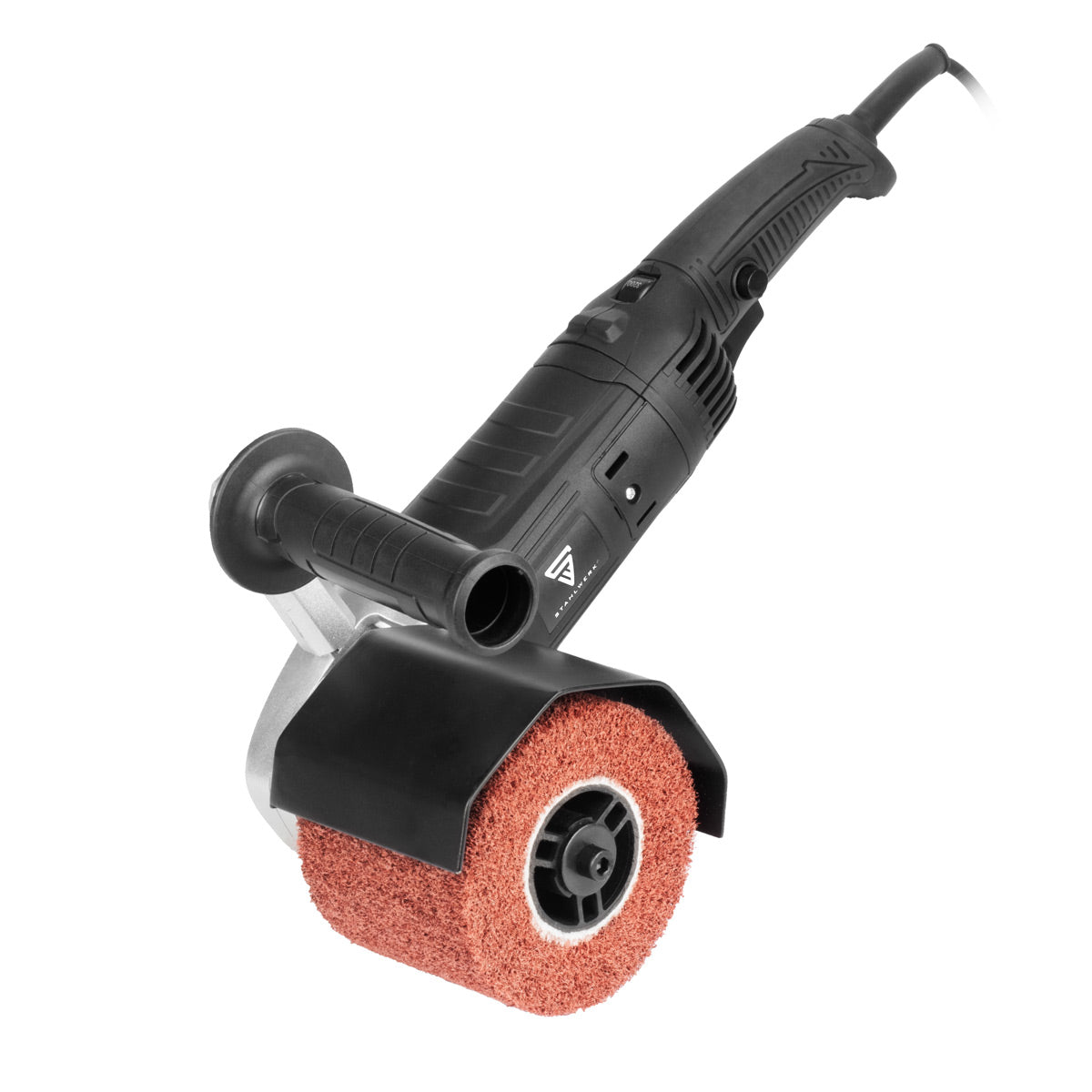 STAHLWERK Satiniermaschine SM-1500 ST mit 1.500 W Leistung und 600 - 3.200 U/min für 125 mm Satinierwalzen Bürstenschleifer | Walzenschleifmaschine | Bürstenschleifgerät | Schleifroller