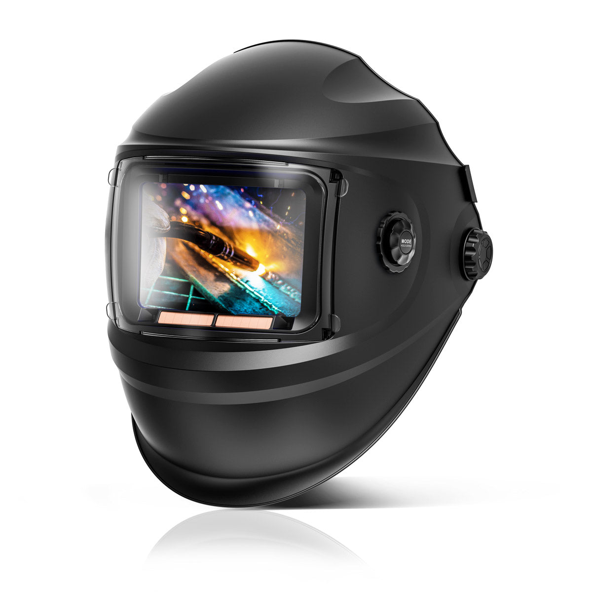STAHLWERK Automatik-Schweißhelm BOOSTER 3-in-1 Schweißerhelm | Schweißermaske mit True-Colour-Echtfarbwiedergabe, Jobspeicher, automatischer Abdunkelung DIN 4 bis DIN 13 und Optischer Klasse 1/1/1/2