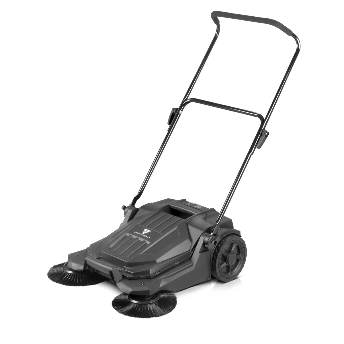 Barredora STAHLWERK SL-20 ST con ancho de barrido de 650 mm y barredora de suelo manual de 20 l de capacidad | Barredora de mano con 2 cepillos