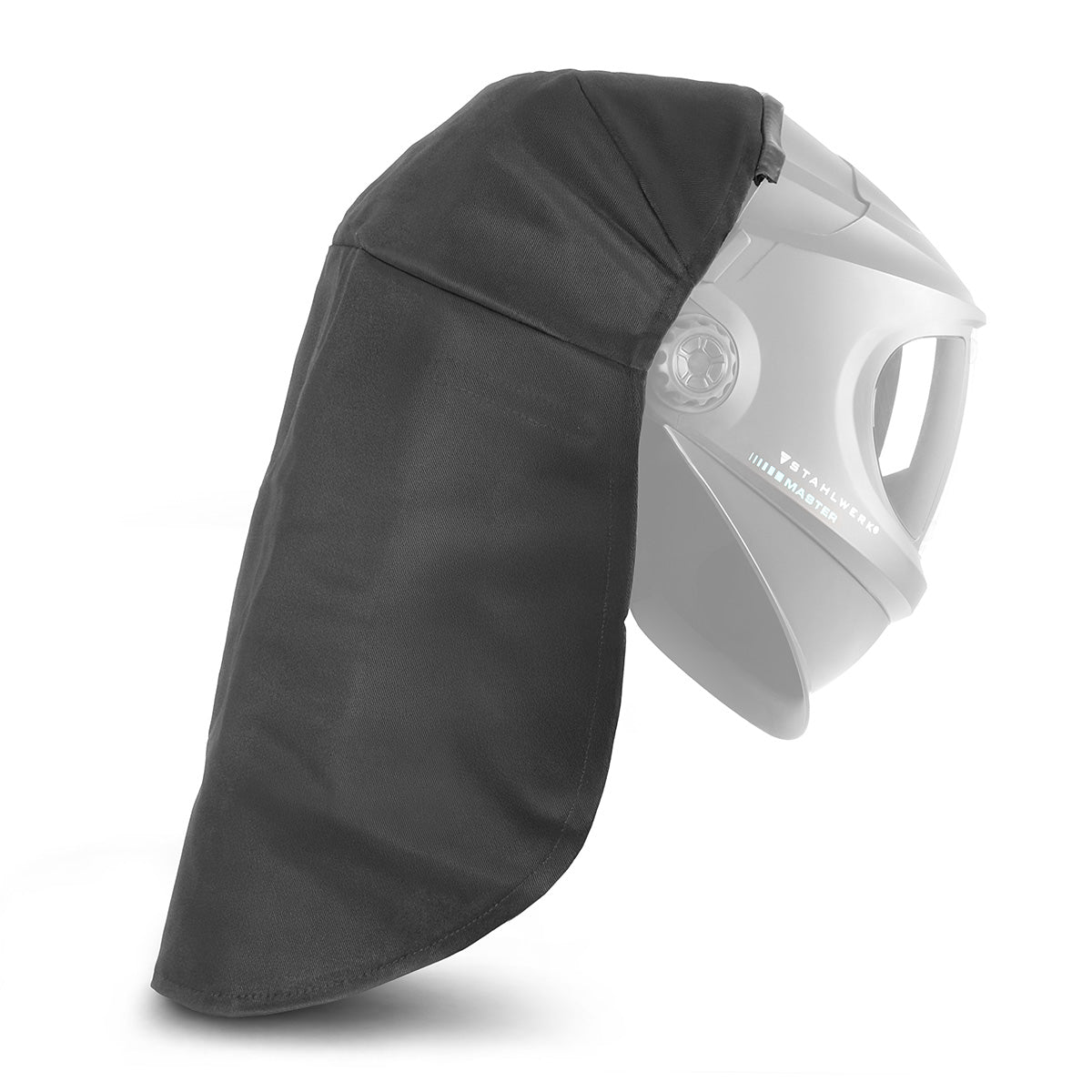 STAHLWERK Universal-UV-Nackenschutz für Schweißhelm MASTER | Flammhemmender Kopf- und Nackenschutz | Clip/Press-Fit Schweißhelm-Schutzabdeckung | Sehr leicht und flexibel