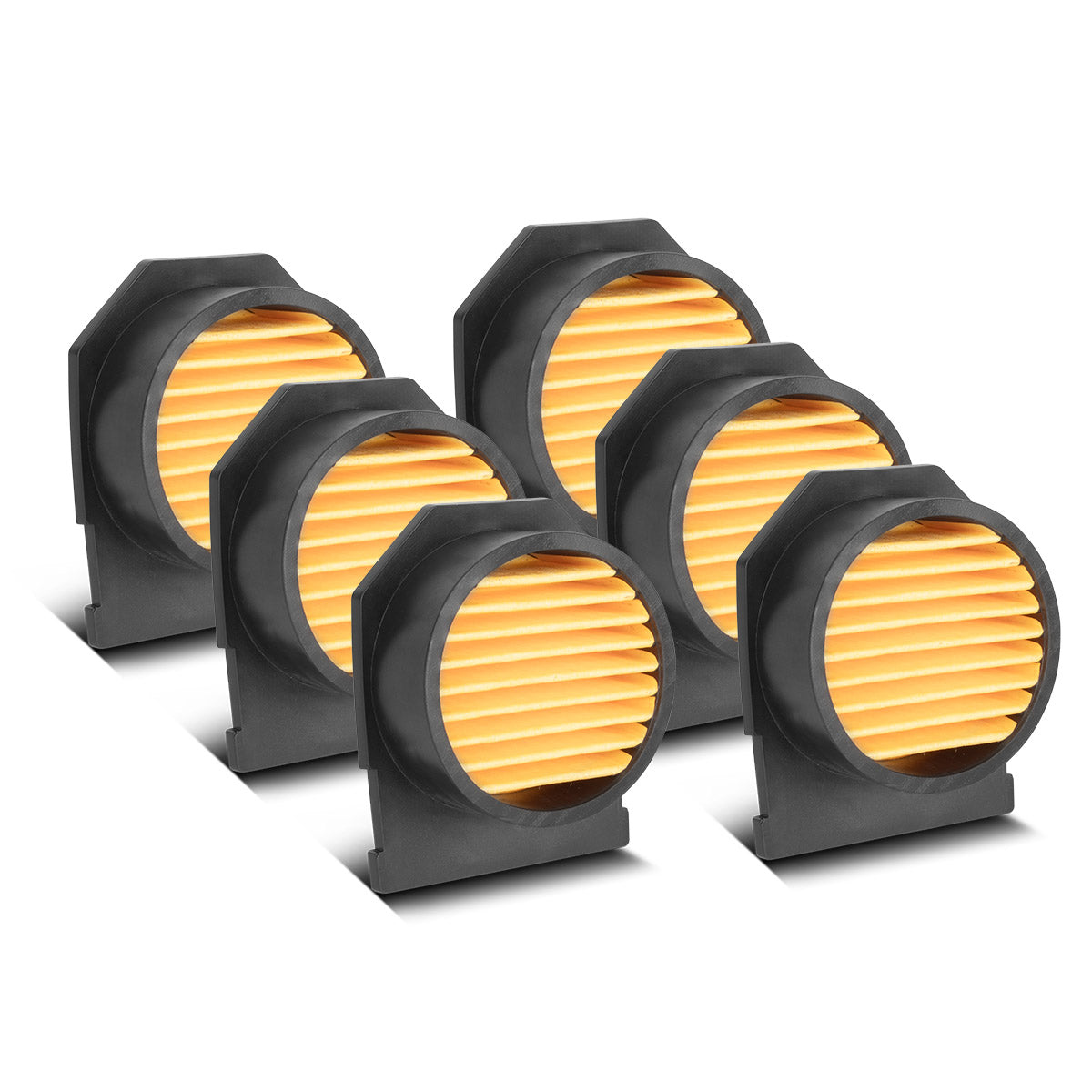 STAHLWERK set di 6 filtri dell'aria di aspirazione per compressori | Filtro di ricambio | Filtro dell'aria | Filtro di aspirazione | Filtro antiparticolato | Filtro compressore progettato per 900 – 1450 watt
