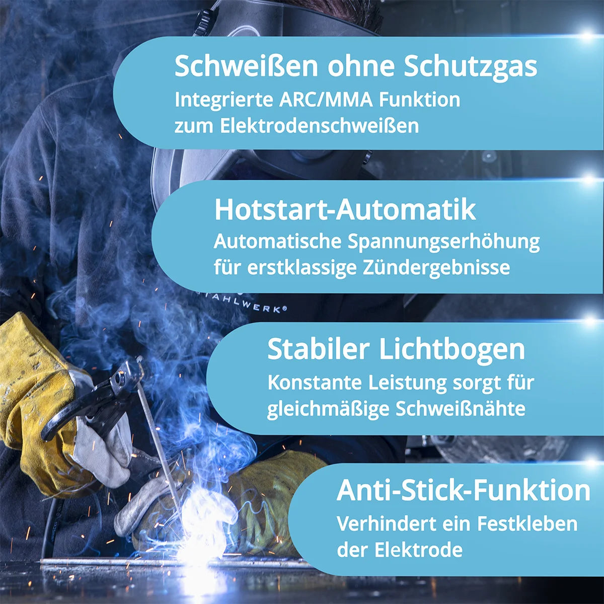 STAHLWERK Schweißgerät AC/DC WIG 315 Puls Pro Vollausstattung – wassergekühltes 315 A Industrieschweißgerät mit 1,6 kW Wasserkühlung, AC/DC Puls, MMA/E-Hand, Spot, HF- und Lift-TIG-Zündung, digitales Display, 400 V