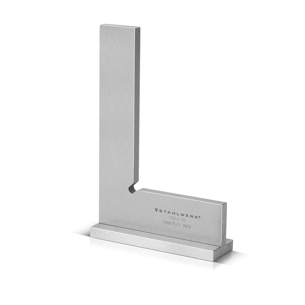 STAHLWERK équerre de butée 90° 100 x 70 mm DIN 875/1 équerre de serrurier / butée d'angle / équerre de précision en acier inoxydable