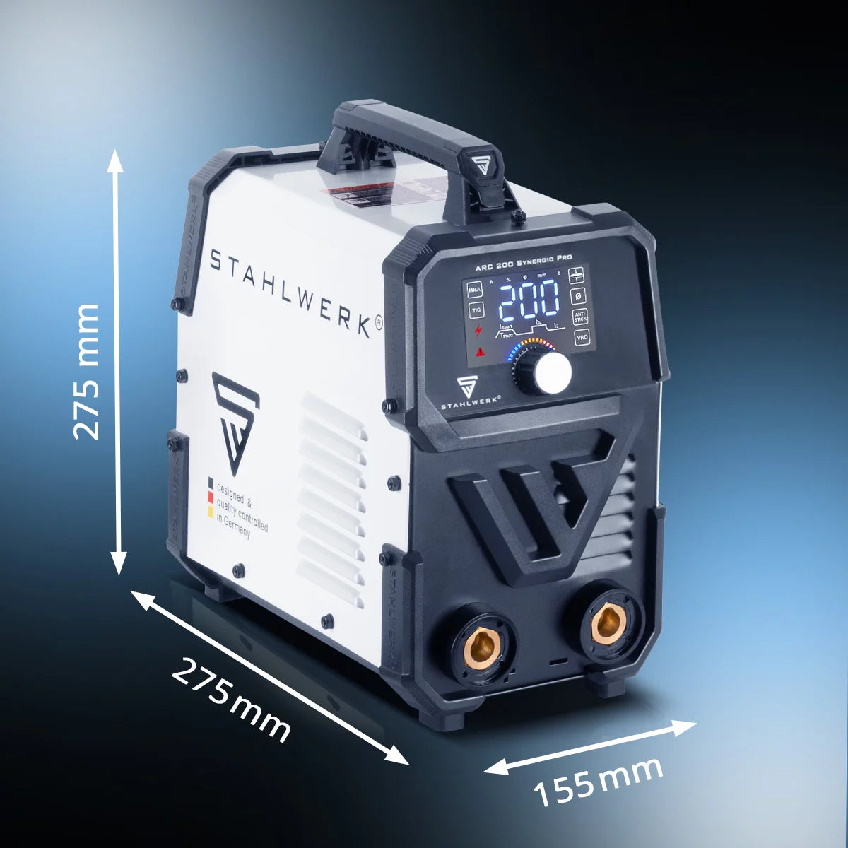 STAHLWERK ARC 200 Synergic Pro fully equipped electrode welding machine, fully synergic MMA | E-hand | Lift-TIG inverter with 200 amps and IGBT technology