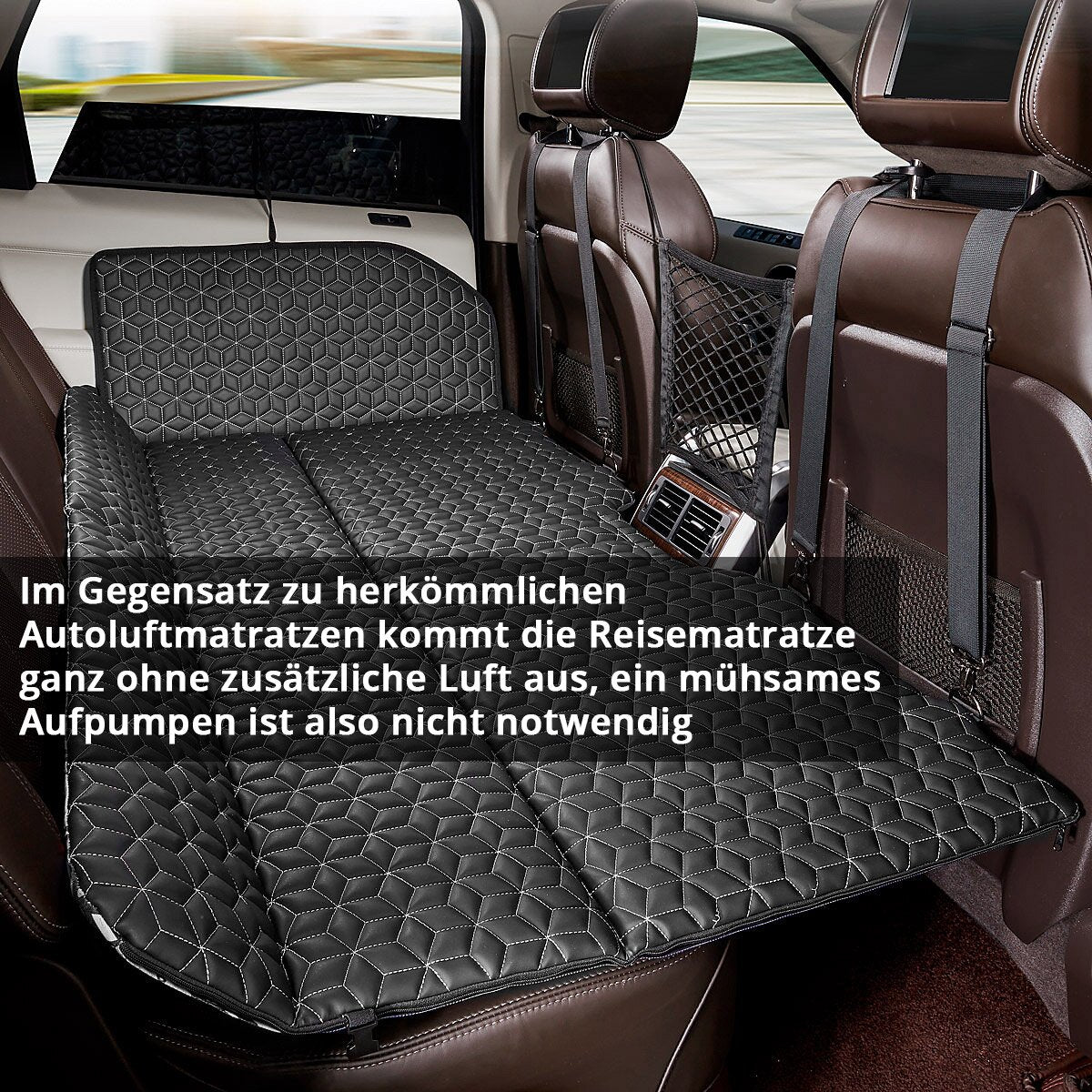 STAHLWERK colchón para coche CB-132 ST colchón para asiento trasero plegable | Colchón de viaje | Colchón del asiento trasero | Colchón plegable | Cuna de viaje | Cama de coche premium para asientos traseros y asientos traseros