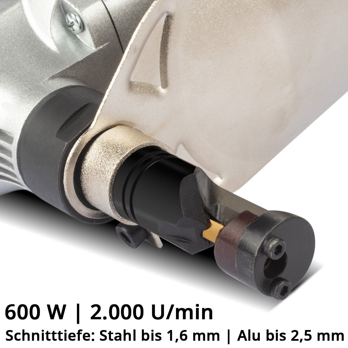 Hoja de acero Nibbler de metal BK-600 ST con 600 W y 2,000 rpm de hasta 2.5 mm de profundidad de corte de tijeras de chapa eléctrica | Blechschneider | Mordisco | Knabber | Tijeras de hojalata | Mordisco de metal | Mordisco