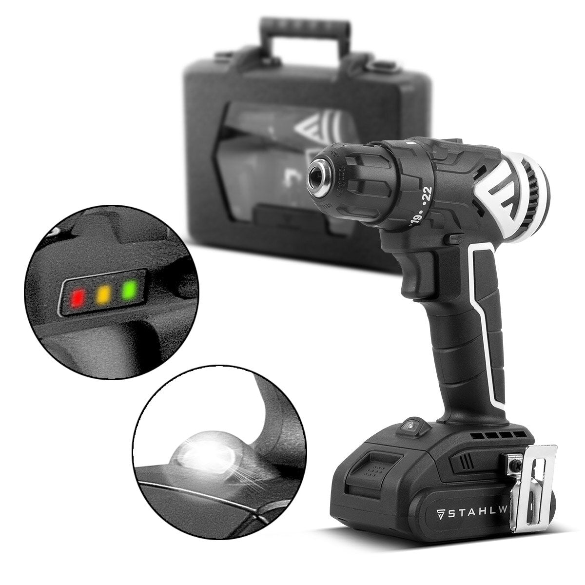 STAHLWERK brushless battery set | Hand circular saw AKS-20 ST | Oscillating multifunctional tool OMTB-20 ST | Reciprocating saw BRS-20 ST | Drill driver ABS-18 ST