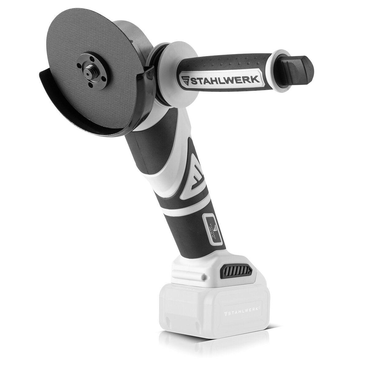 Amoladora angular inalámbrica sin escobillas STAHLWERK AWS-20 ST Solo | sistema de 20 voltios | 0 - 7500 min-1 | Tamaños de disco 115 mm y 125 mm | Amoladora de corte | Bruja de separación | Garantía de 7 años