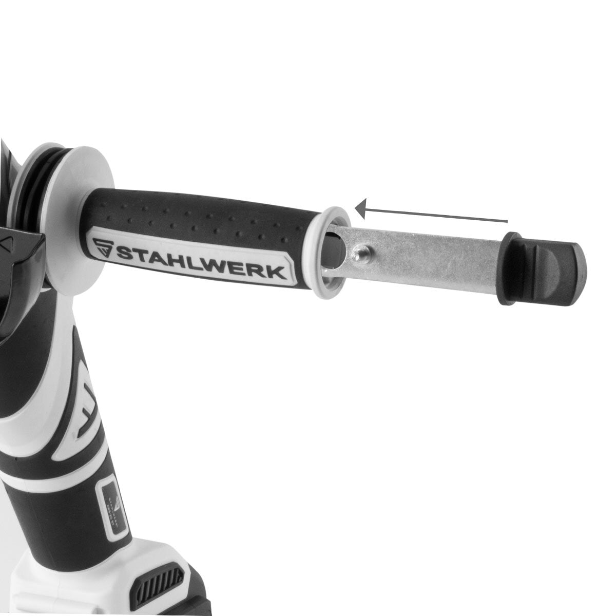 Amoladora angular inalámbrica sin escobillas STAHLWERK AWS-20 ST Solo | sistema de 20 voltios | 0 - 7500 min-1 | Tamaños de disco 115 mm y 125 mm | Amoladora de corte | Bruja de separación | Garantía de 7 años