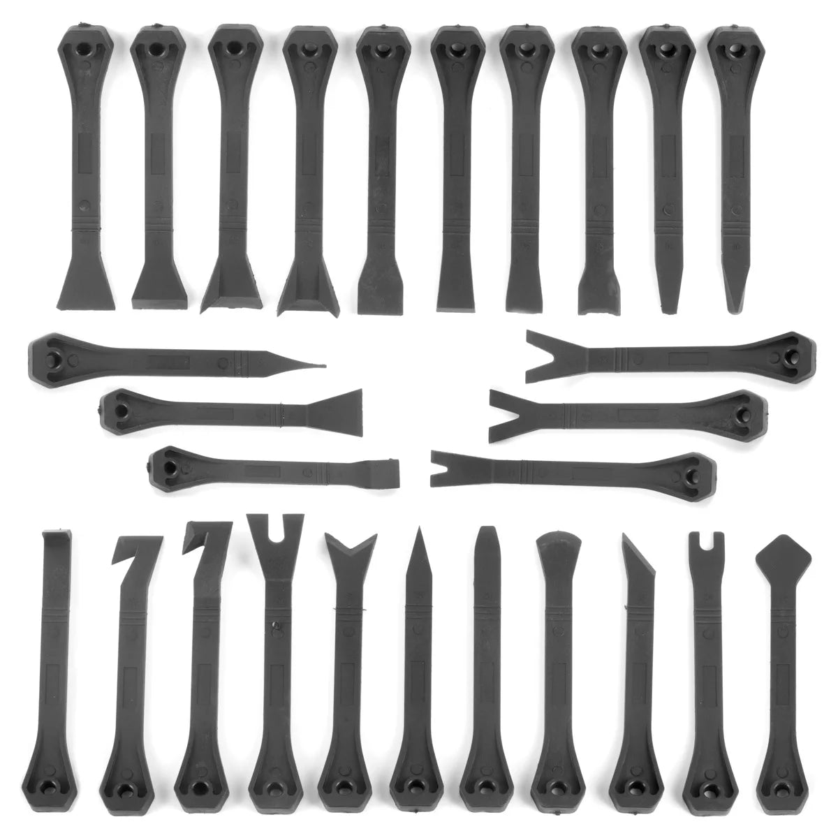Jeu d'outils de démontage STAHLWERK 27 pièces outil de démontage | Dissolvant de clips| Lève-clips | Cales d'assemblage | Levier de montage | Cales de moulage | Outil de levier de voiture pour retirer délicatement les garnitures intérieures de la voiture