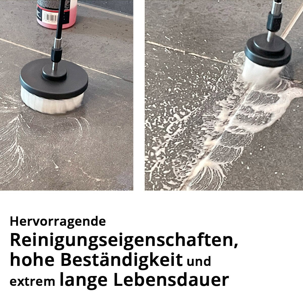 STAHLWERK Bürsten-Aufsatz 45er Set für Akkuschrauber und Bohrmaschinen, Klett-Schleifpads, Reinigungsbürsten und Polierschwämme mit Standard-Bit-Aufnahme inklusive Verlängerungs-Adapter
