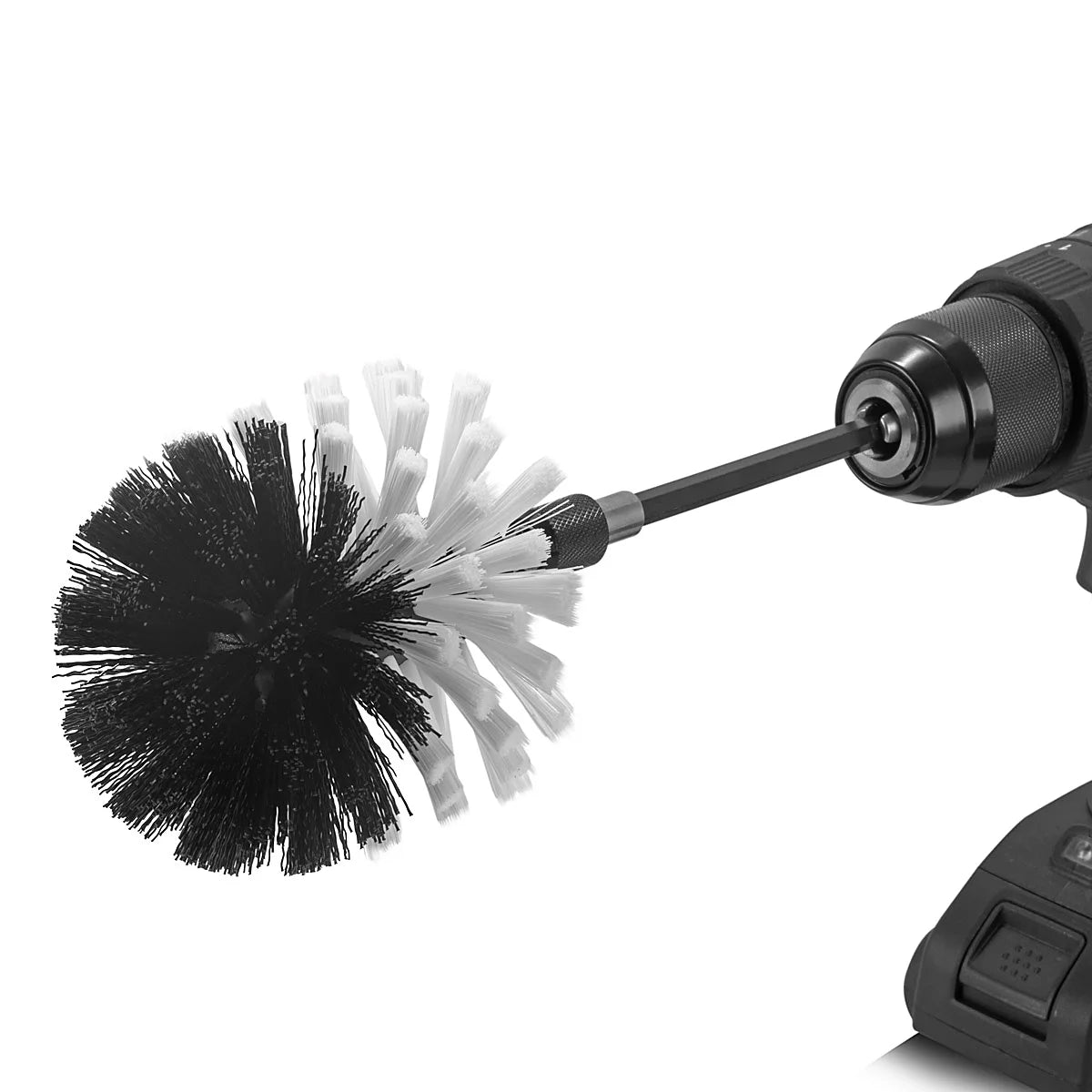 Juego de 10 accesorios para cepillos STAHLWERK para atornilladores y taladros inalámbricos, cepillos para limpiar, pulir y detallar con soporte para puntas estándar, incluye adaptador de extensión