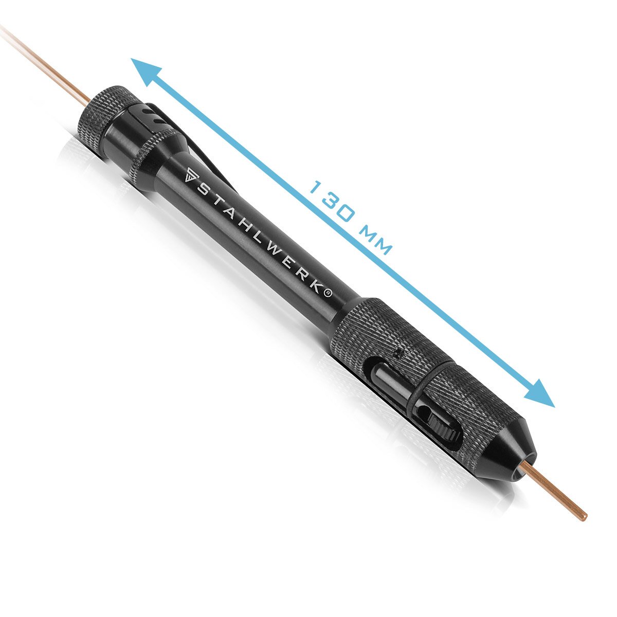 STAHLWERK TIG Pen | Drahtvorschubstift | WIG Schweißdrahthalter | Schweißstabhalter | Schweißvorschubstift | WIG Stift für Schweißstäbe von 0,8-3,2 mm