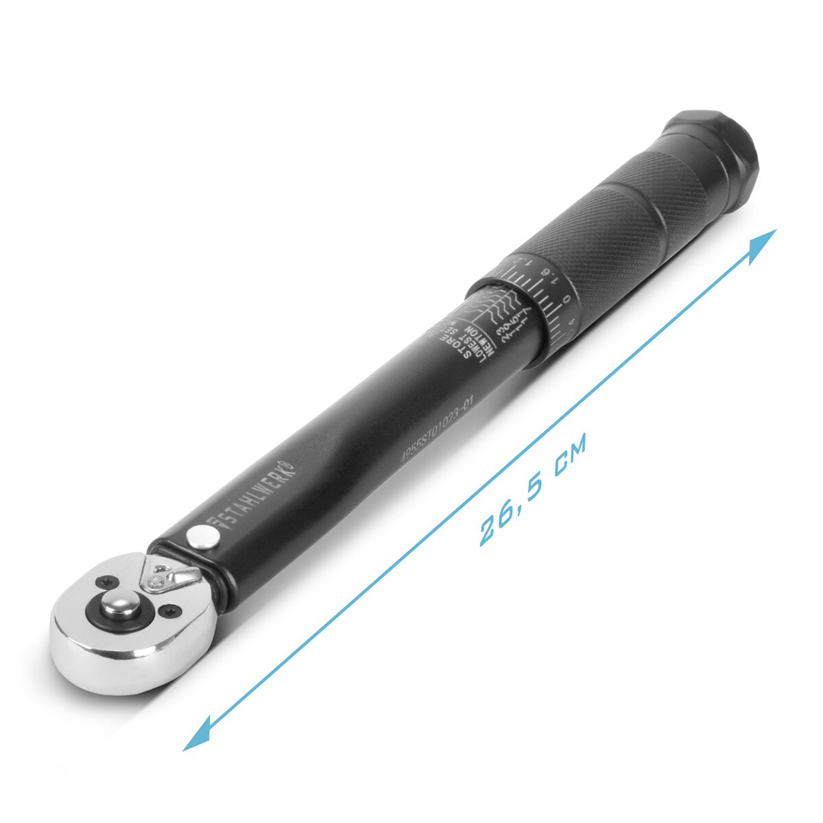 STAHLWERK Drehmomentschlüssel TW-25 ST 5-25 Nm 1/4“ Zoll Umschaltknarre | Ratschenschlüssel | Ratsche | Knarre mit Mikrometerskala
