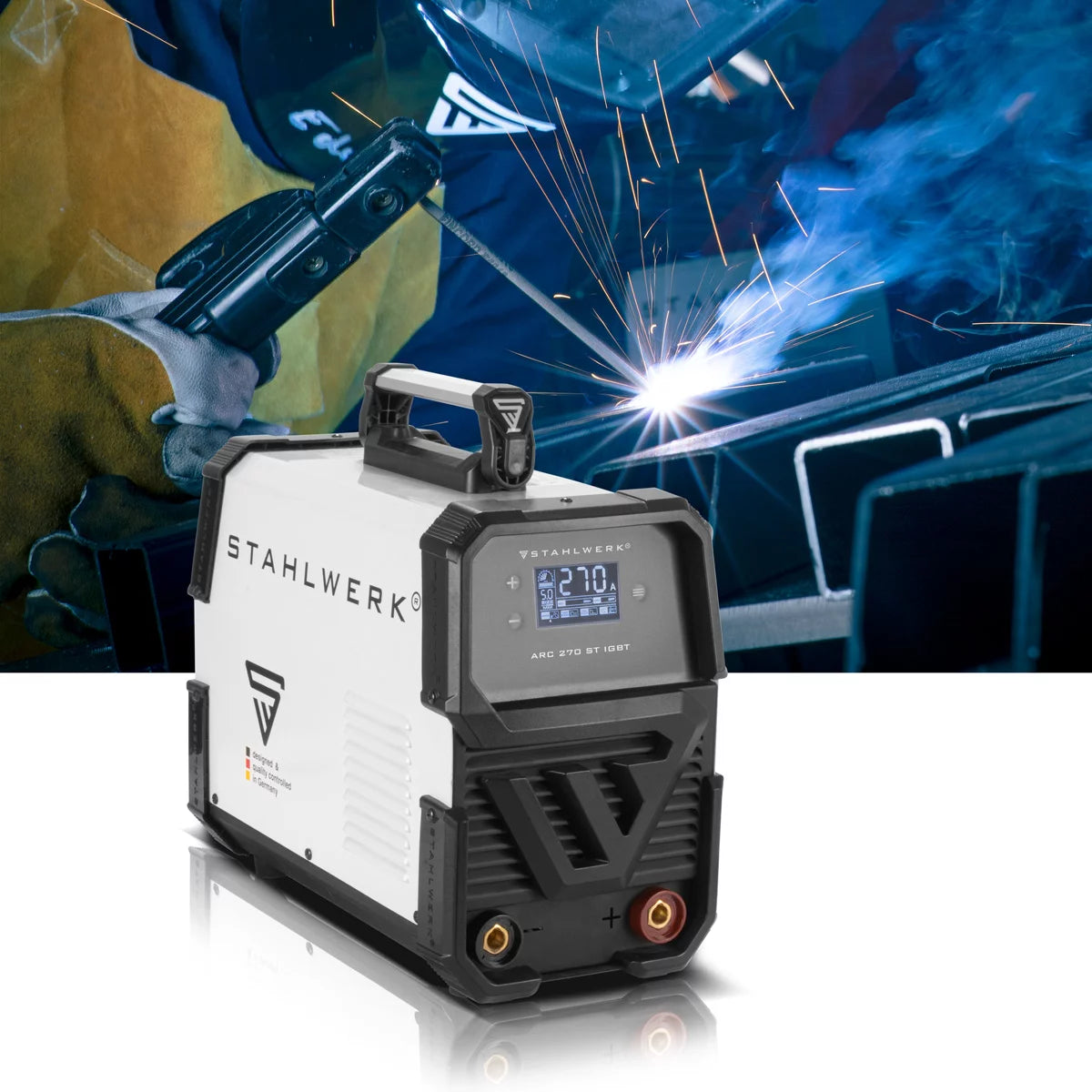 STAHLWERK ARC 270 ST welding machine DC MMA | E-hand inverter welding machine with 270 amps, digital display and IGBT technology