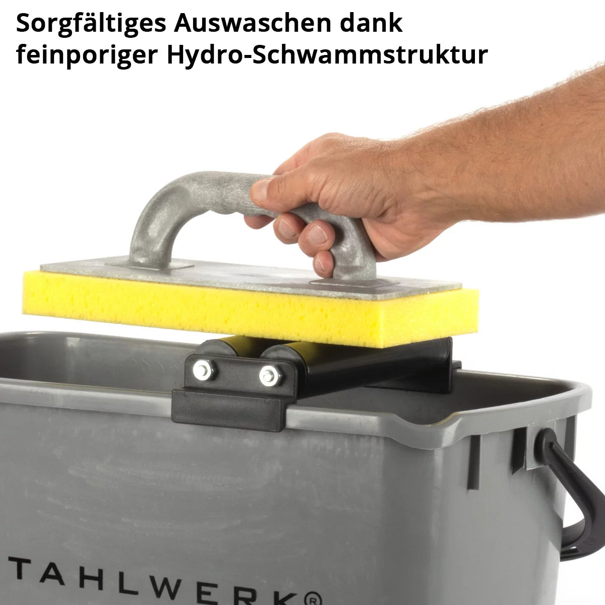 STAHLWERK Fliesenwaschset Pro | 5-teiliges Fliesenleger Waschset | professionelles Fliesen Waschset mit 24 Liter Eimer| Fliesenwaschbrett| Reibebrett | Fliesenreinigung | perfekte Fliesen
