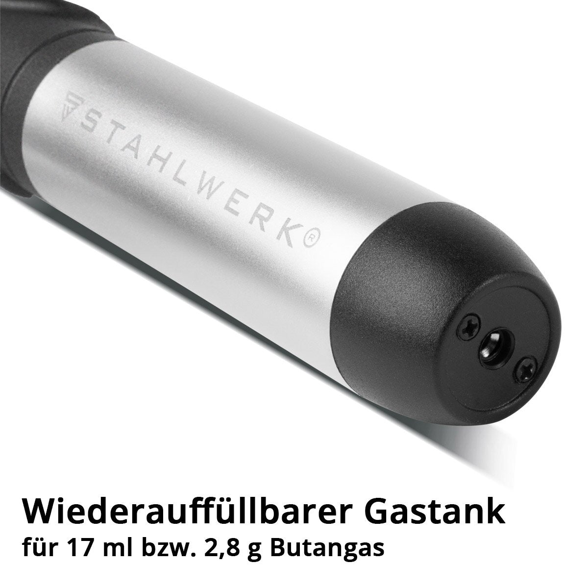 Pollen de gas de acero GLK-500 ST 10-PART 3-en-1 Set similar a gas | Dispositivo de soldadura | Lötstation | Pistola de línea con temperatura de soldadura de 200-500 ° C y boquilla de llama de 1.300 ° C para trabajos de aire caliente, fuego y soldadura