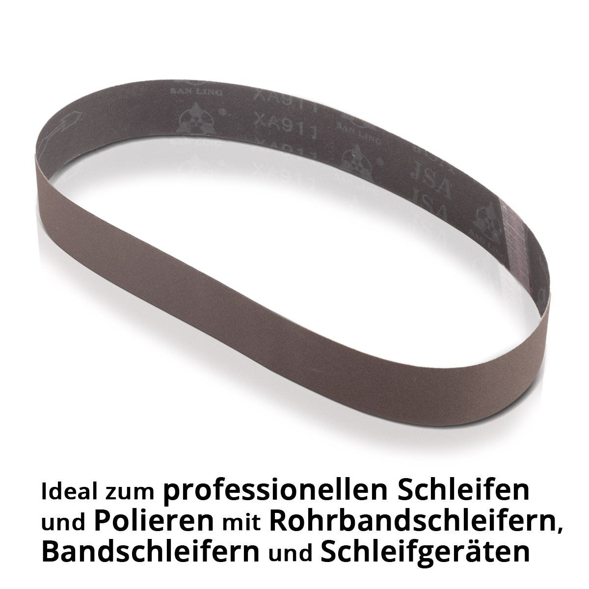 STAHLWERK sanding belt set of 5 with P180 grit 40 x 760 mm universal sandpaper | Fabric sanding belts | Abrasives for pipe belt grinders, belt sanders and sanders