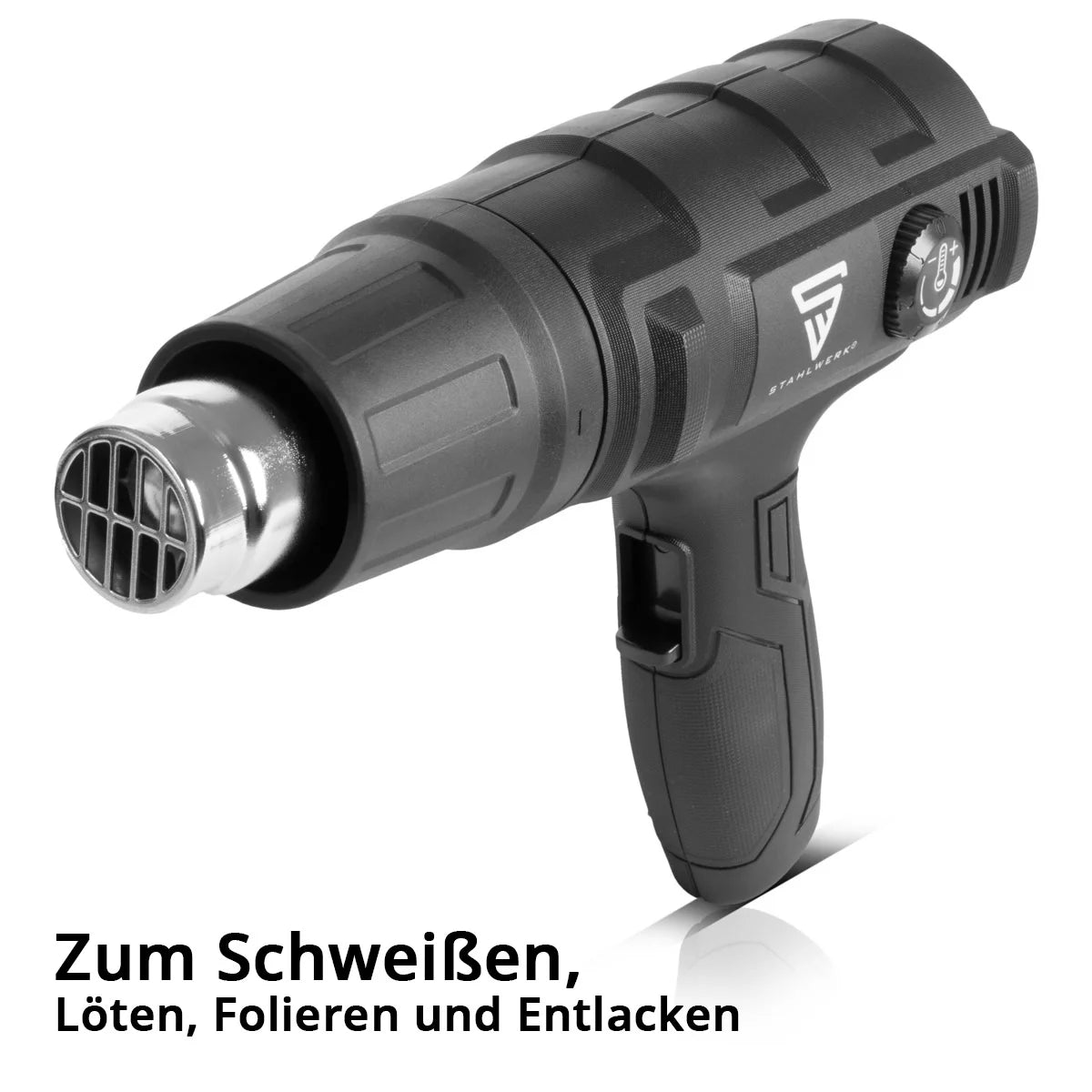 STAHLWERK HP-2000 ST 2.000 Watt starke Heissluftpistole und Heissluftfön bis 600 Grad Heissluftgebläse zum Entlacken, Schweissen, Schrumpfen oder Fügen von Kunststoffen