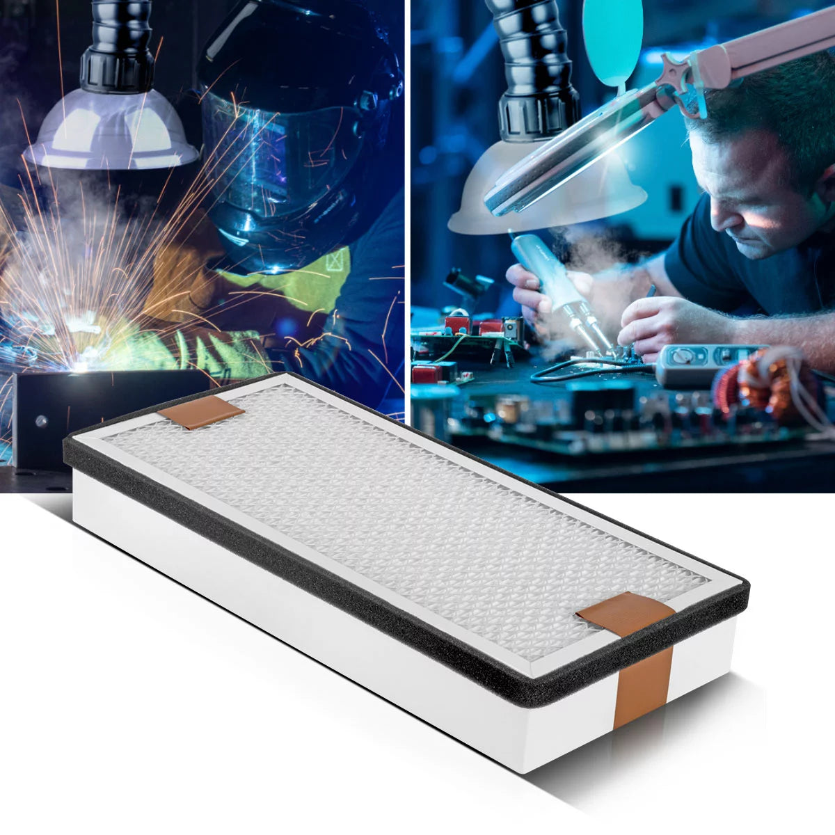 STAHLWERK Filtro HEPA medio para extracción de humos Filtro de repuesto FE-300 ST | Filtro de aire | Filtro de partículas para sistema de extracción | Absorbedor de humo | Salida de humos | Extracción de humos y soldaduras