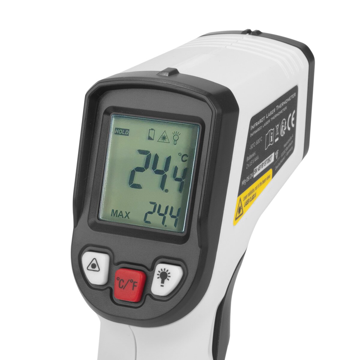 Termometro laser a infrarossi STAHLWERK ILT-600 ST da -50°C a 600°C Termometro digitale a infrarossi | Pirometro | Dispositivo di misurazione della temperatura | Termometro a radiazioni | Termometro digitale per misurazioni senza contatto