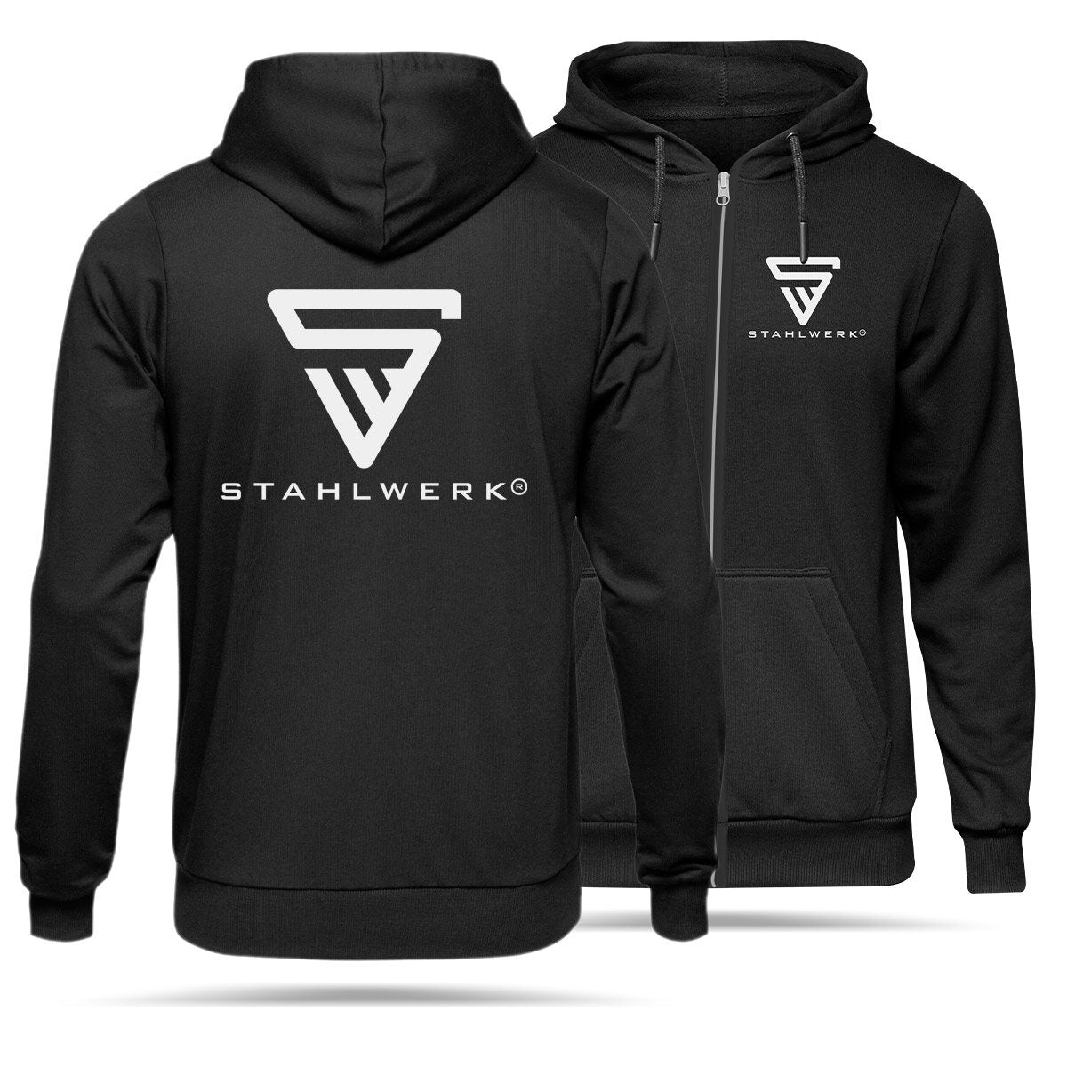 Ensemble de jogging STAHLWERK noir taille XL survêtement | joggeurs | Survêtement | Costume de sport | Survêtement | Combinaison de fitness avec sweat à capuche et pantalon de survêtement