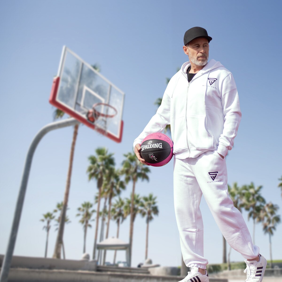 STAHLWERK jogging suit white size XL tracksuit | joggers | Tracksuit | Sports suit | Sweatsuit | Fitness suit with hoodie and sweatpants