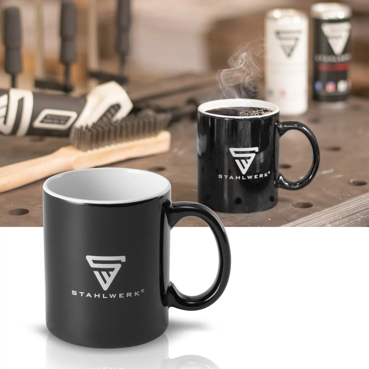 Taza STAHLWERK taza de café grande 350 ml | Taza de cerámica | Taza de café, apta para microondas y lavavajillas.