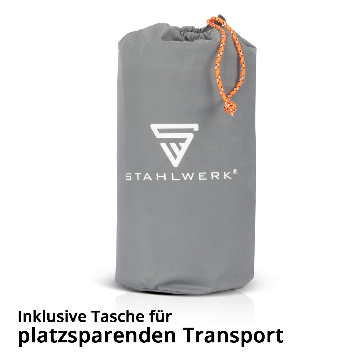 Colchón de aire STAHLWERK LM-70 ST 200 x 70 cm cama de aire inflable | Colchón de camping | colchoneta para dormir | Colchoneta para dormir | Colchón de viaje con bolsa de transporte para camping y exteriores.