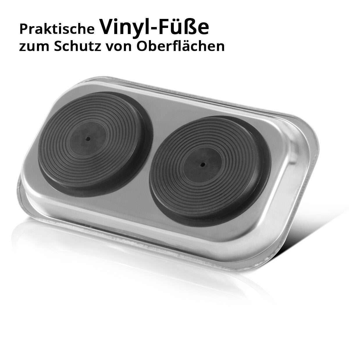 STAHLWERK Magnetschale MS-28 ST 237 x 136 x 28 mm Magnetteller | Schraubenschale | Haftschale | Magnetablage | Magnetische Schale aus Edelstahl mit starker Haftkraft für Schrauben, Nägel und Werkzeuge