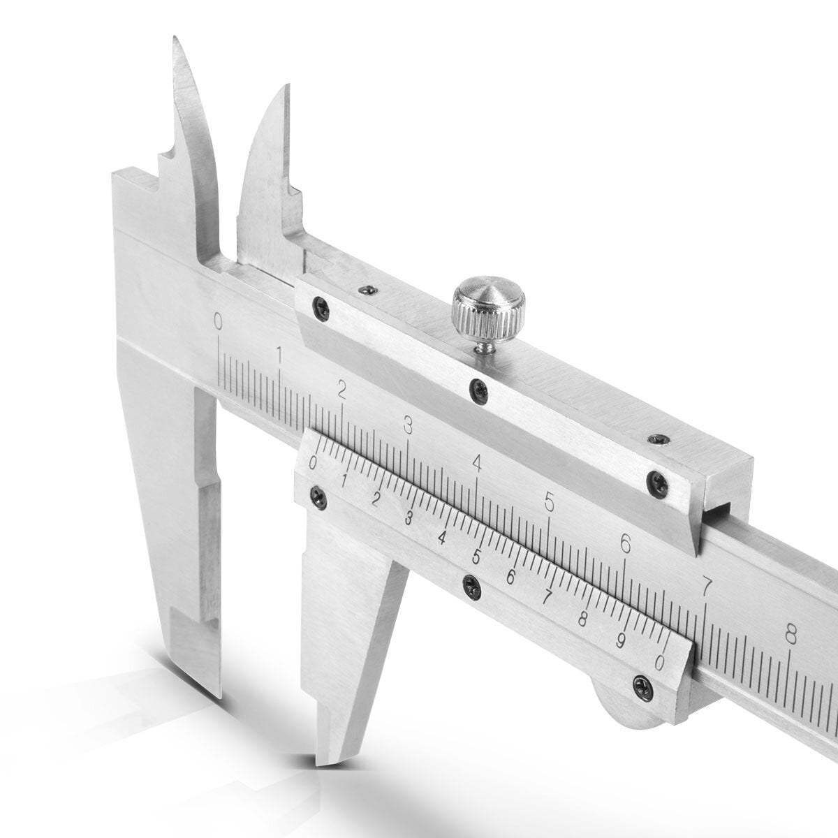 STAHLWERK caliper 0-150 mm DIN 862 caliper / measuring gauge made of hardened carbon steel for external, internal and depth measurements