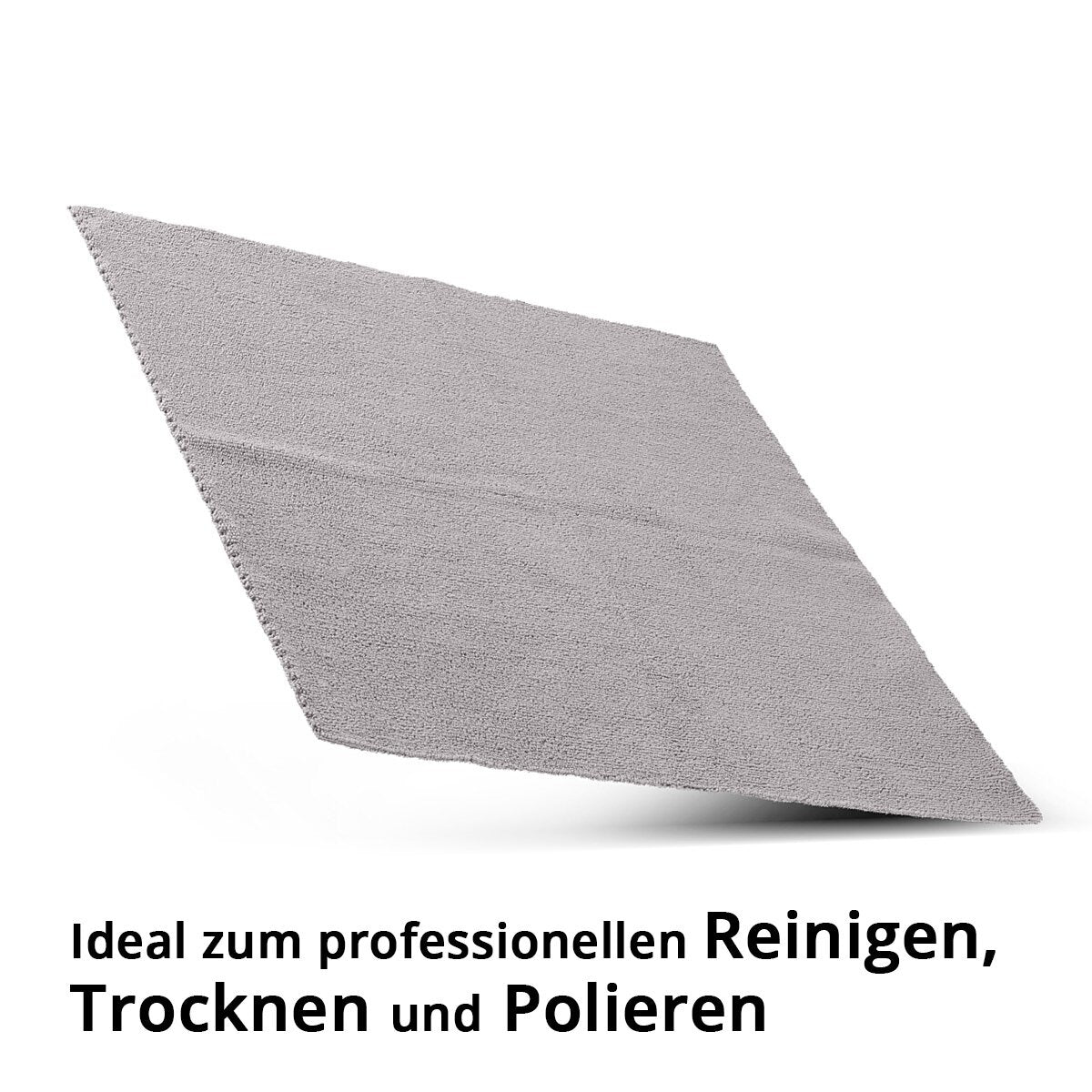 STAHLWERK set di 10 asciugamani in microfibra 40 x 40 cm 300 g/m² asciugamani asciutti | Panno per la pulizia | Panno per lucidare | panno per la pulizia | Panno per la cura | Panno in microfibra | grigio scuro