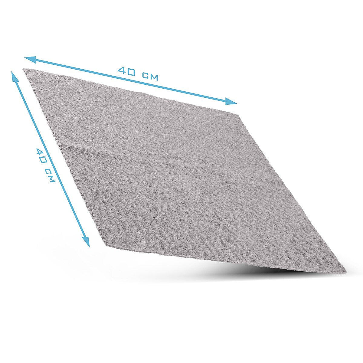 STAHLWERK set di 10 asciugamani in microfibra 40 x 40 cm 300 g/m² asciugamani asciutti | Panno per la pulizia | Panno per lucidare | panno per la pulizia | Panno per la cura | Panno in microfibra | grigio scuro