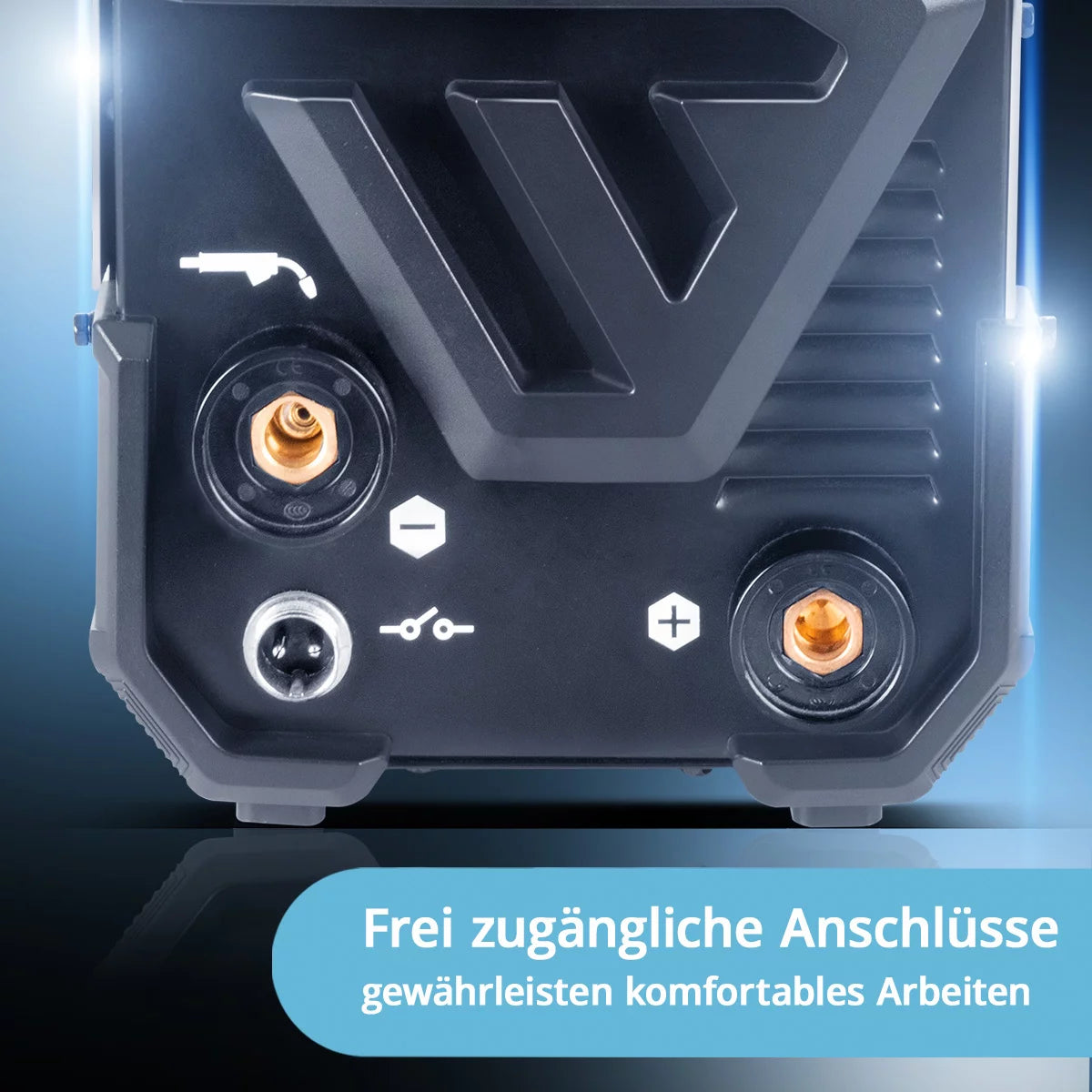 STAHLWERK Schweißgerät Mini FLUX 120 ST Digital | 120 Ampere | Synergischer Drahtvorschub | Lift-TIG geeignet | Fülldrahtschweißen | ARC/MMA Funktion zum einfachen Schweißen ohne Schutzgas mit Fülldraht