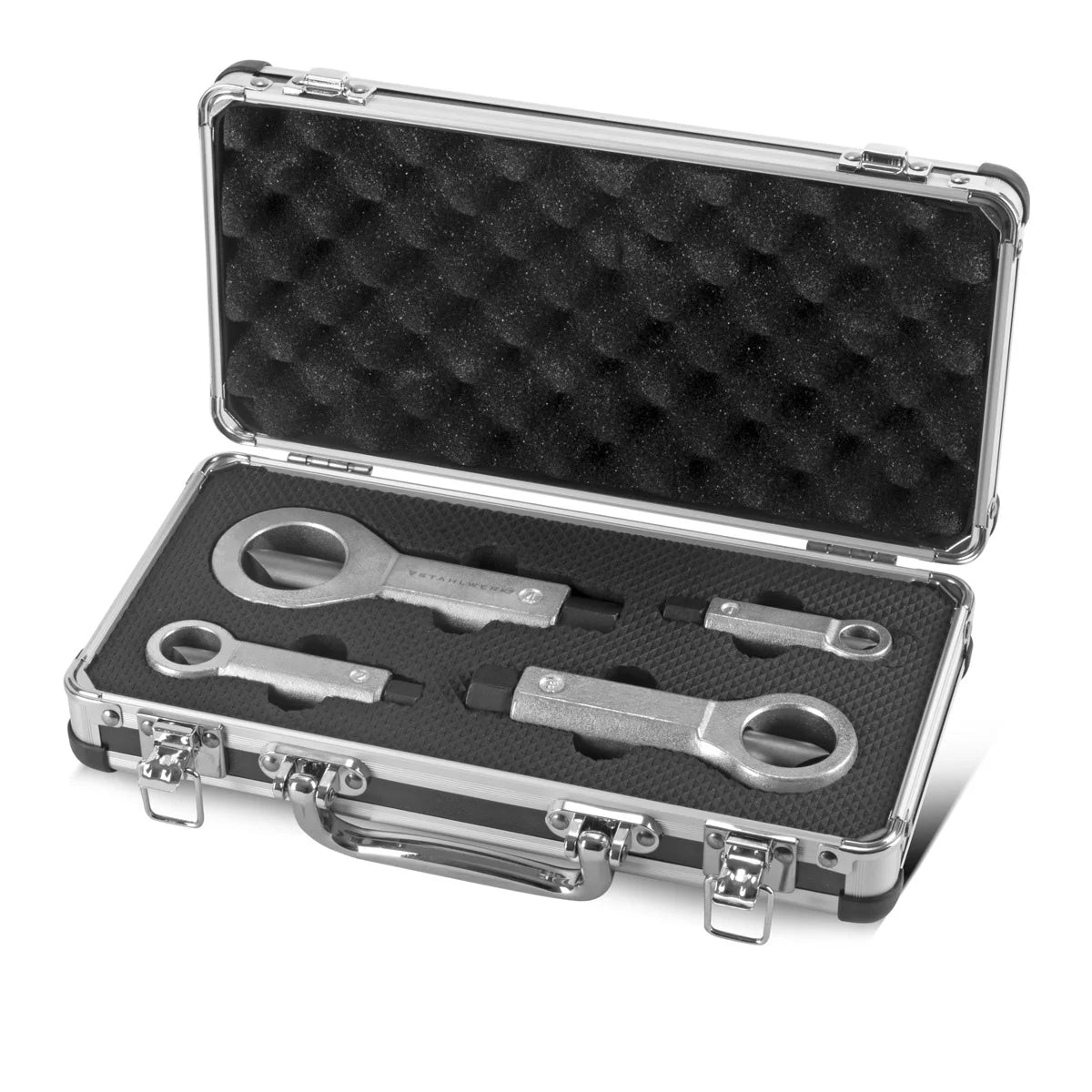 STAHLWERK Mutternsprenger Set 9-36 mm 4-teiliger Mutternsprenger Satz | Mutternlöser | Mutternöffner | Mutternspalter | Werkzeug zum Lösen festsitzender Muttern
