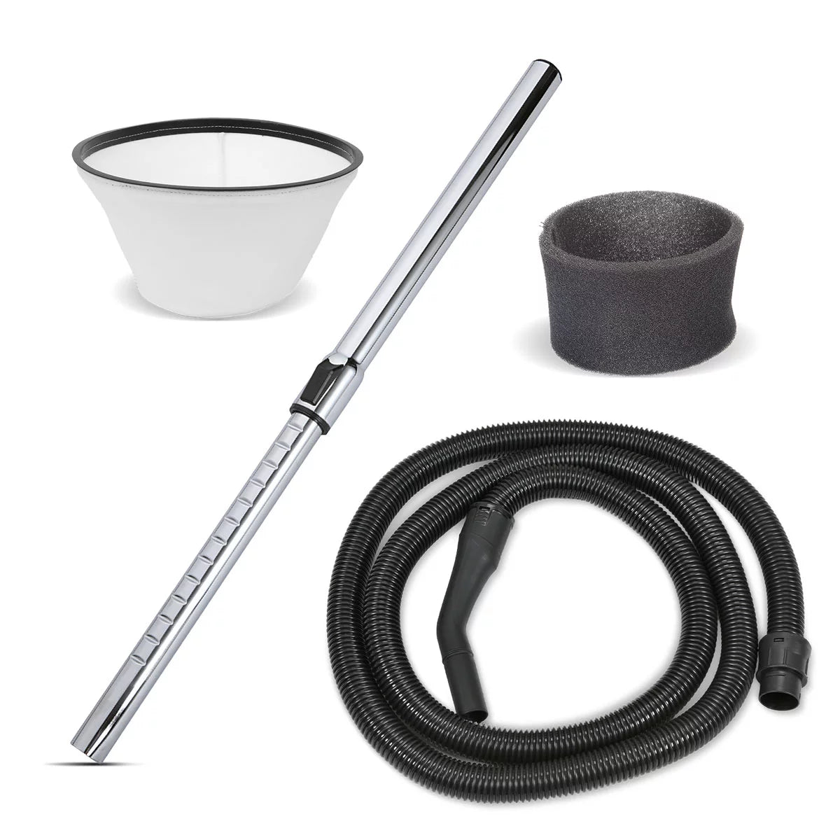 STAHLWERK Nass- und Trockensauger VCL-1600 ST | 1600 W Industriesauger mit 35 l Edelstahlbehälter | Sicherheitsabschaltung | Umfangreiches Zubehörpaket | Robuster Werkstattsauger