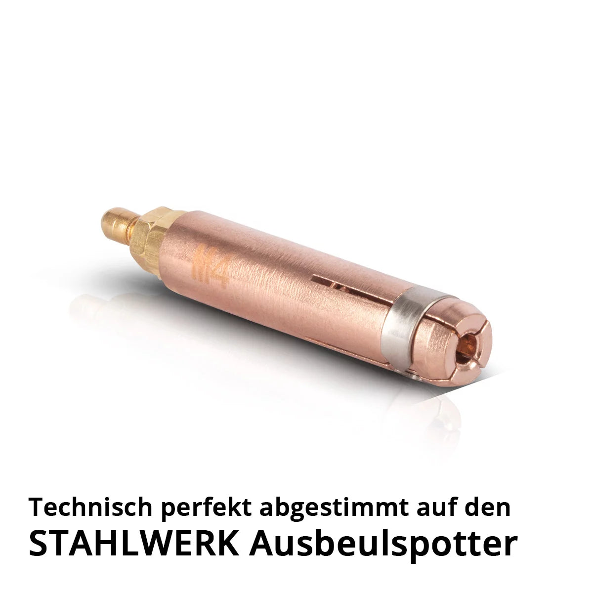 STAHLWERK 2 x Punktschweisselektrode mit M4 Gewinde für Anschweissbolzen, Smart Repair Zubehör für Ausbeulspotter / Dellenlifter / Punktschweissgerät / Ausbeulwerkzeug zur Reparatur von Kfz Karosserien