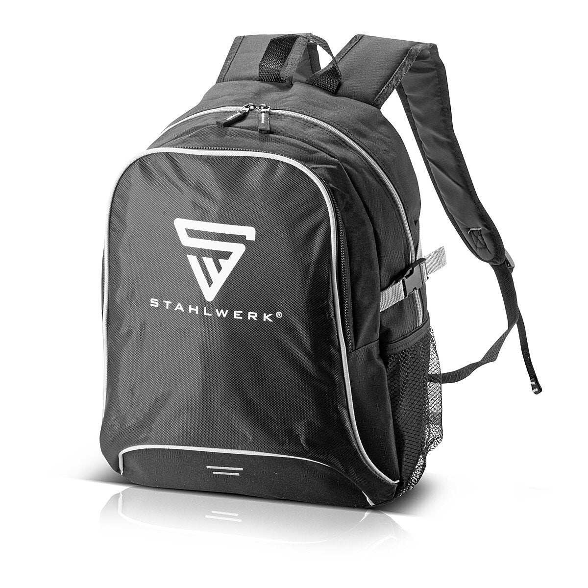 STAHLWERK Practical leisure backpack 27 liters, sports backpack made of robust and water-repellent ripstop polyester, daypack | Hand luggage | Travel backpack with two large compartments