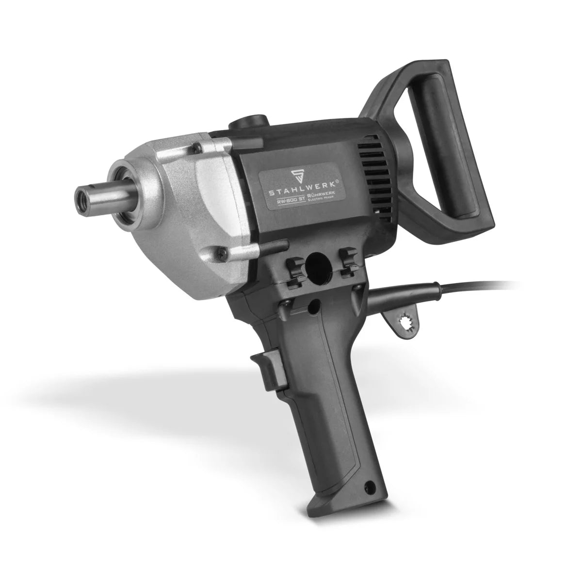 STAHLWERK Rührwerk RW-800 ST | 800 W und 500 U/min | Elektrischer Mörtelrührer | Robuste Ausführung |Stabiler Betonrührer | Farbrührer | Farbmischer | Handmischer | Handrührwerk