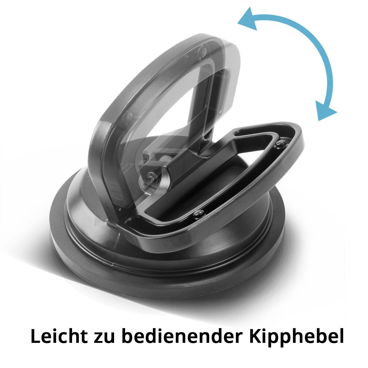 STAHLWERK Saugheber mit 50 kg Tragkraft und 12,5 cm | 5“ Durchmesser Vakuumheber | Glasheber | Fliesenheber | Scheibenheber | Saughalter | Sauggriff | Glassauger für Glas, Fliesen, Bleche, Möbel und Laminat