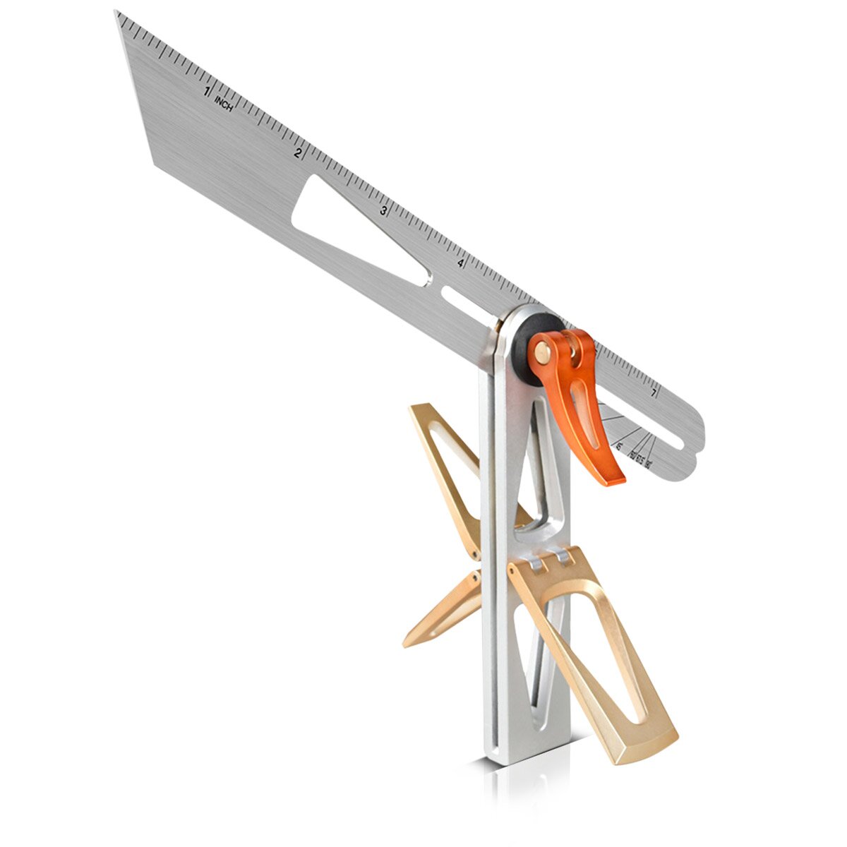 STAHLWERK bevel with stop angle bevel | Combination angle | Multifunctional angle | carpenter's angle | Marking gauge | Oblique dimension | Angle ruler for precise measuring, marking, marking and drawing