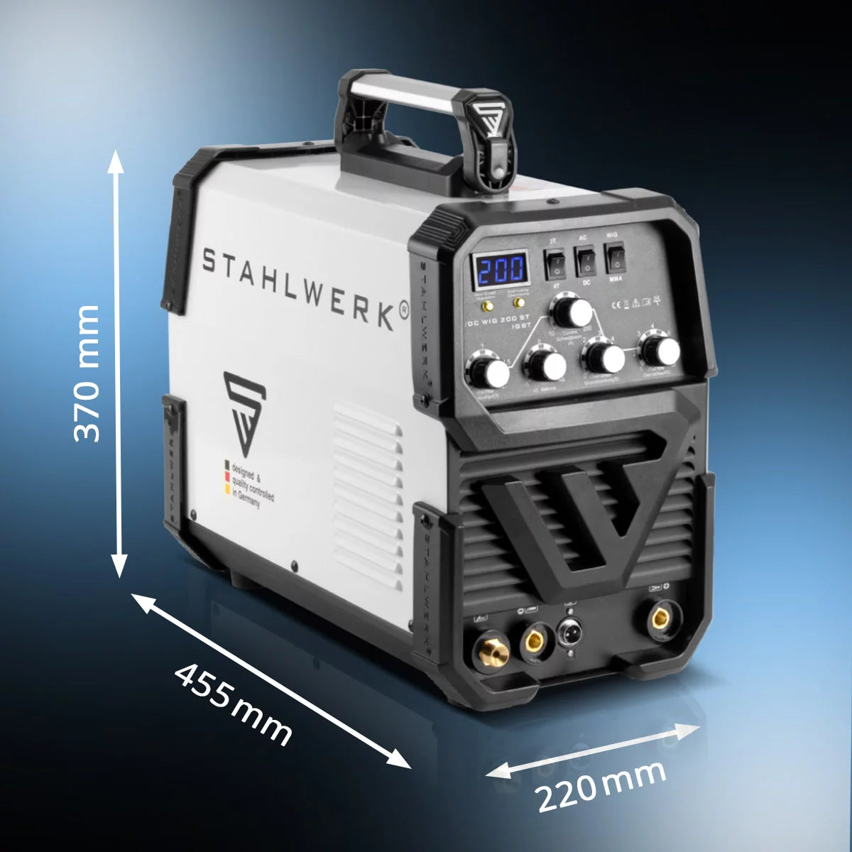 STAHLWERK welding machine AC/DC TIG 200 ST IGBT / combination welding machine / combination welding system with 200 A TIG & MMA, suitable for aluminum