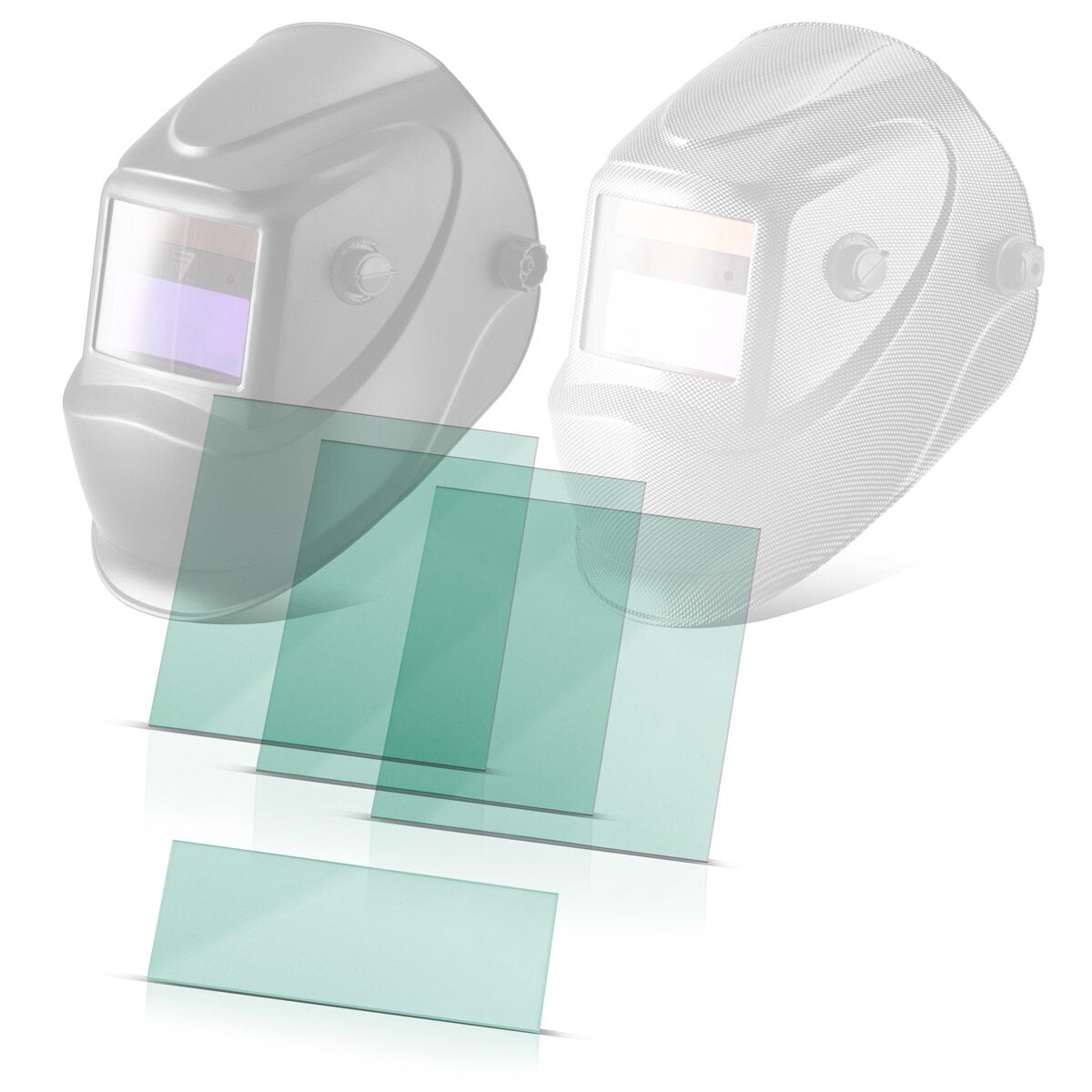 STAHLWERK Lot de 4 lentilles pour casque de soudage, lentilles de remplacement intérieures et extérieures | Verre de protection pour le soudage | Lentilles de rechange pour masques de soudage entièrement automatiques ST 450 R | ST450RC