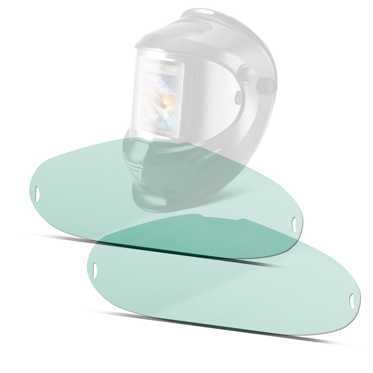 STAHLWERK Lot de 2 lentilles pour casque de soudage, lentilles de remplacement intérieures et extérieures | Verre de protection pour le soudage | Lentilles de rechange pour casque de soudage entièrement automatique ST 800 PV