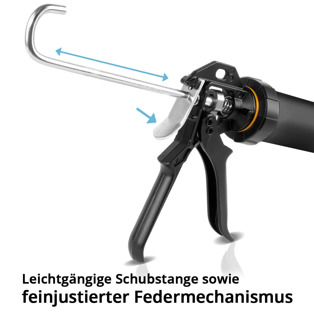 STAHLWERK Silikonpistole SPB-600 ST mit 600 ml aus Aluminium Silikonpresse | Acrylpistole | Kartuschenpresse | Beutelpresse | Silikonspritze | Kartuschenpistole für Kartuschen und Schlauchbeutel