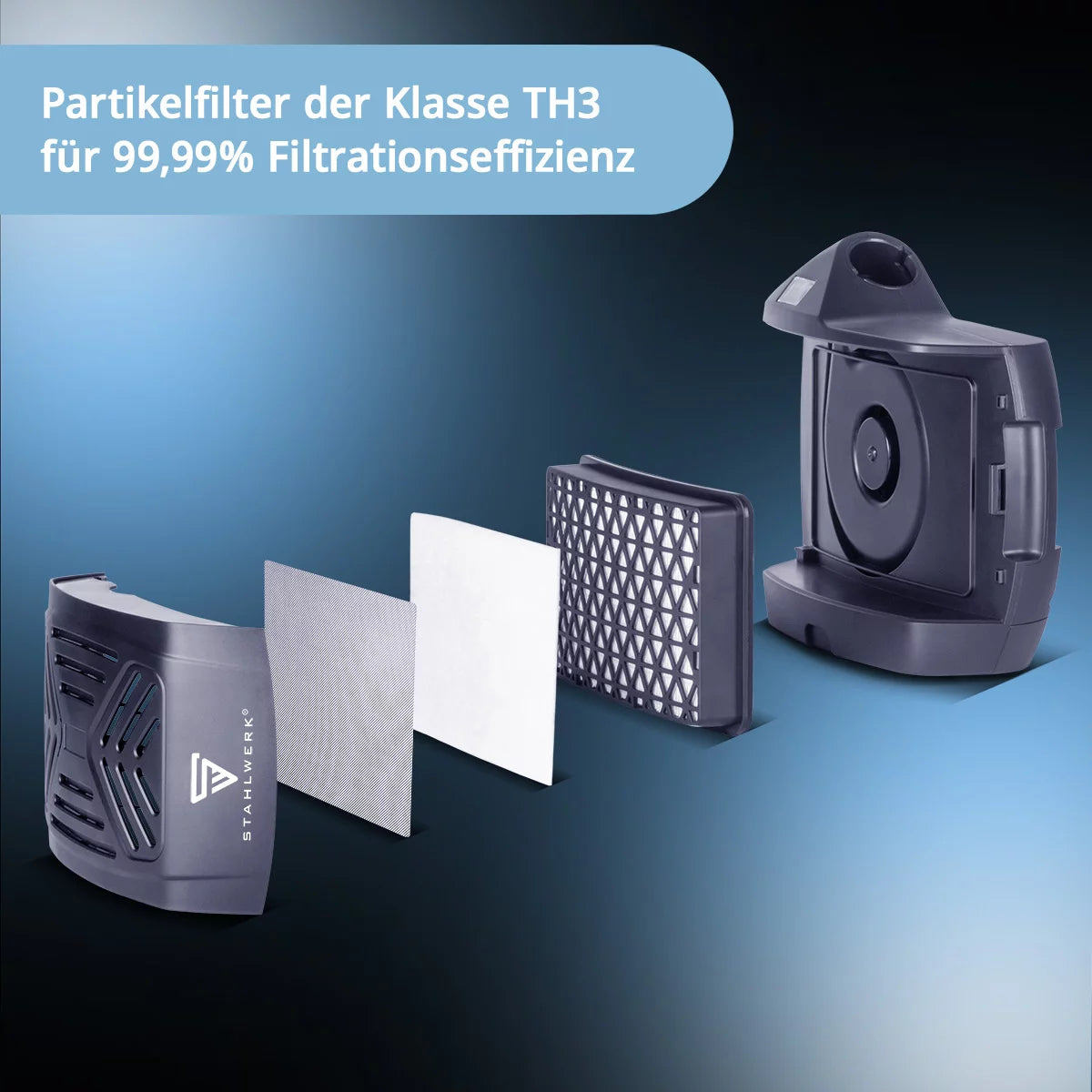 STAHLWERK 3-in-1 Automatik-Schweißhelm MASTER AIR | Schweißhelm mit Frischluftzufuhr | Bluetooth-Fernsteuerung | True-Colour-Farbwiedergabe | Abdunkelung DIN 4 bis DIN 14 | Optische Klasse 1/1/1/1