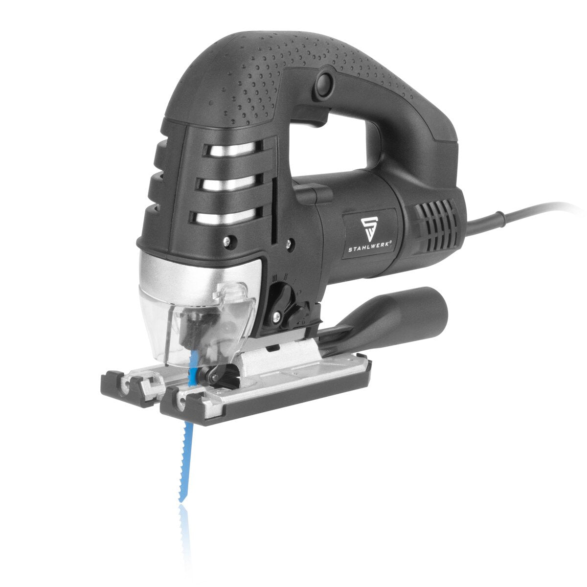 STAHLWERK Stichsäge JSB-750 ST mit 700 W, 600 - 2.800 U/min und 45° Neigungswinkel elektrische Säge | Pendelhubsäge | Pendelhubstichsäge mit Führungsschiene zum Sägen von Holz, Metall und Kunststoff