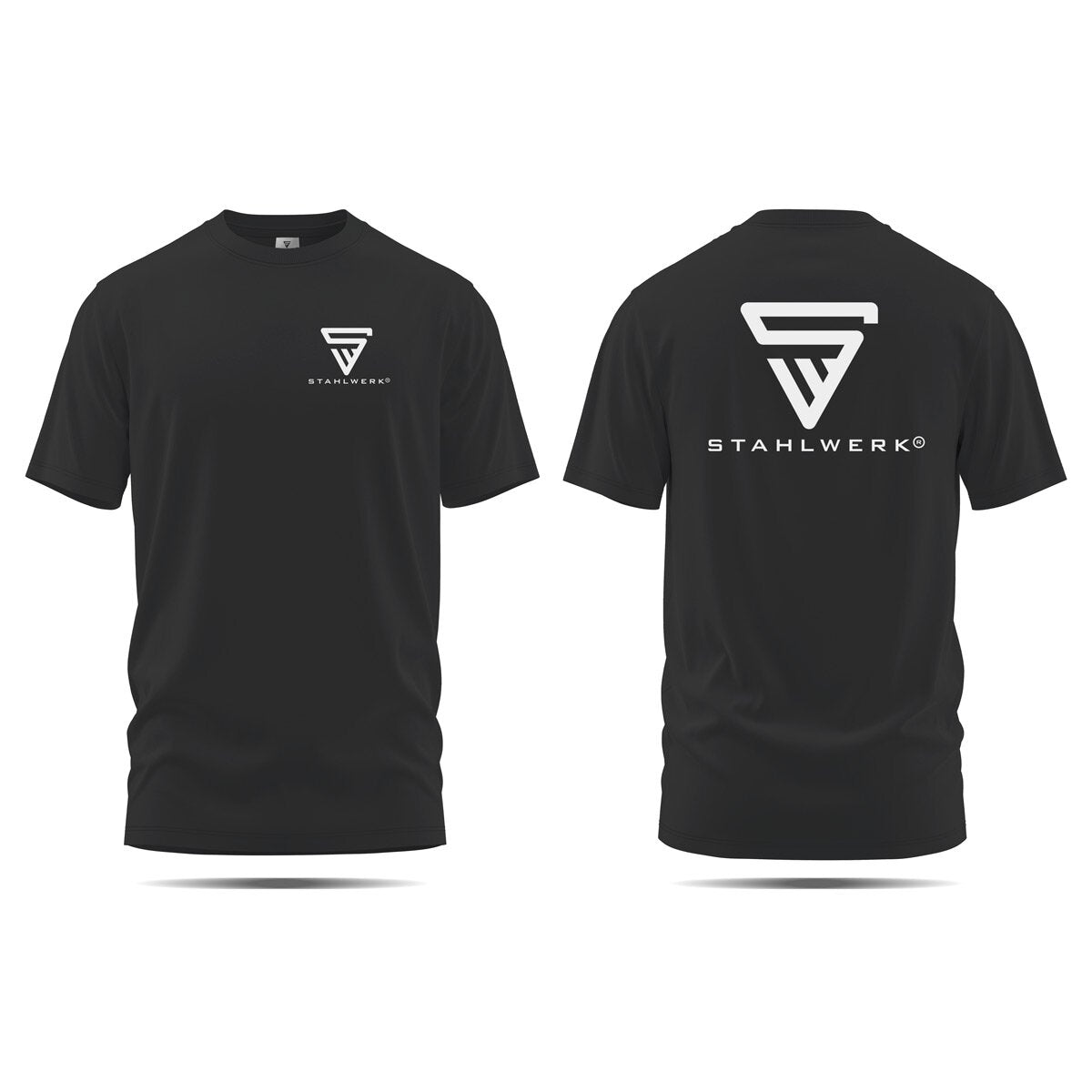 Camiseta STAHLWERK talla L Camiseta de manga corta con logo estampado confeccionada en 100% algodón